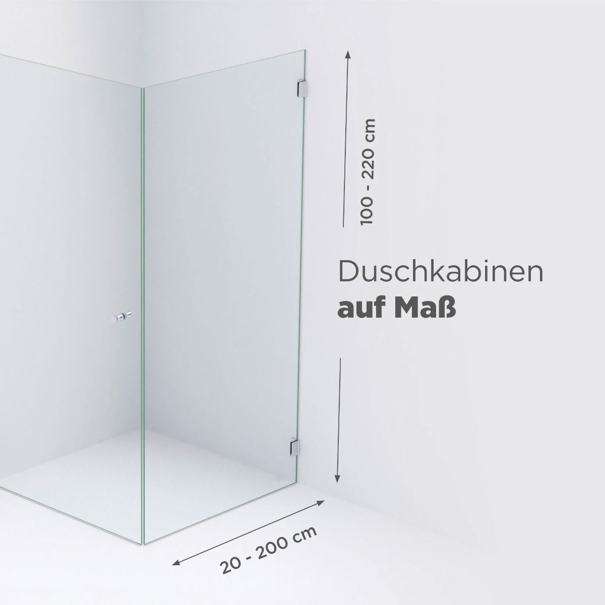 Eck-Duschkabine, Ausführungsvariante 1