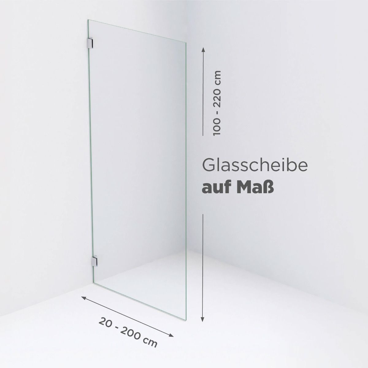 Walk-In-Glasscheibe, Ausführungsvariante 1