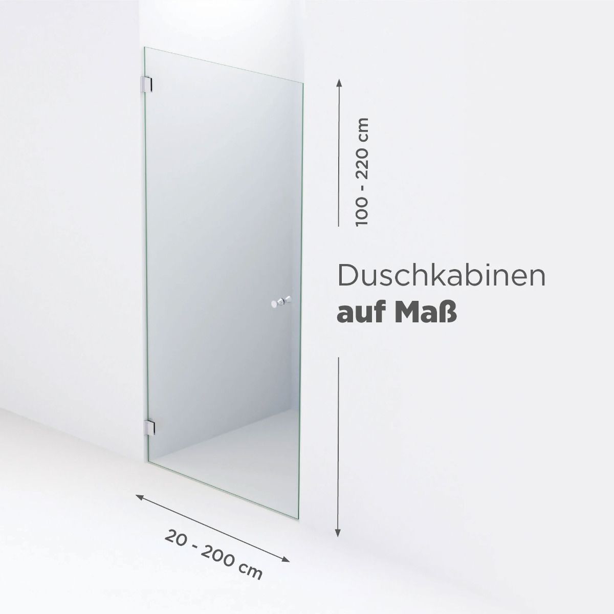 Nischen-Duschkabine, Ausführungsvariante 1