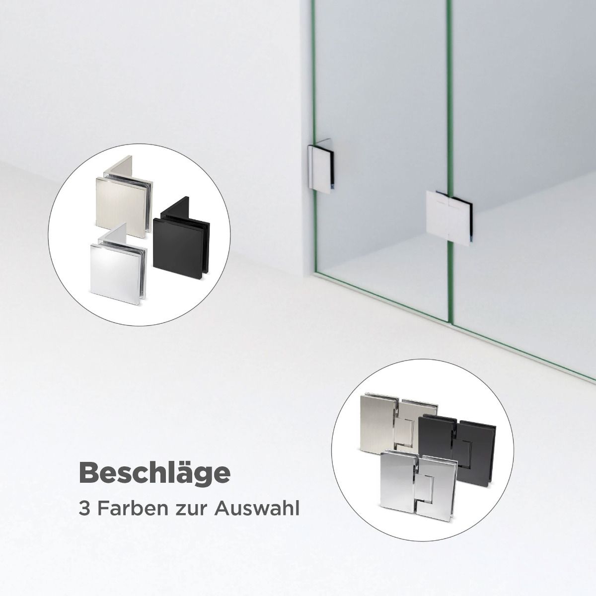 Nischen-Duschkabine, Ausführungsvariante 4