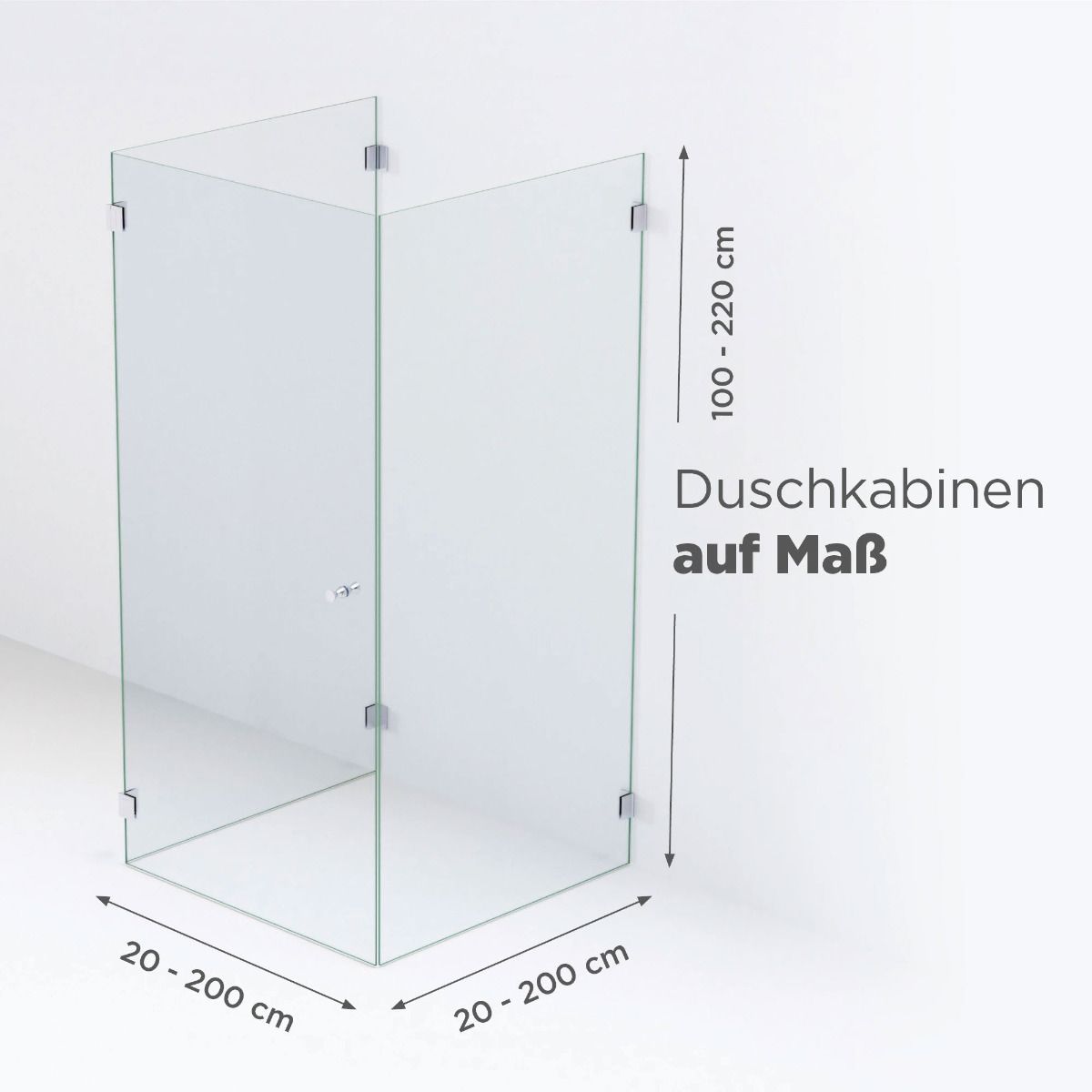 U-Form-Duschkabine, Ausführungsvariante 1