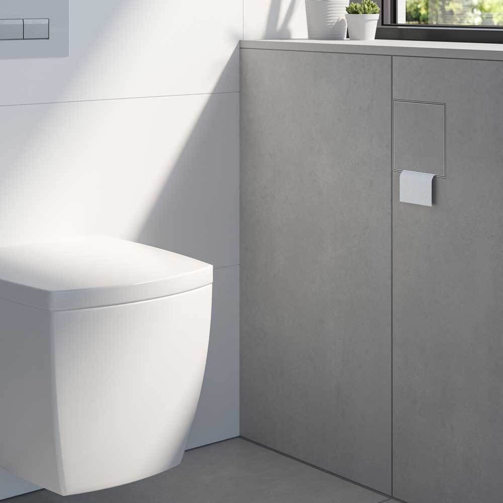 Einbau-Toilettenpapierspender in der Einbausituation