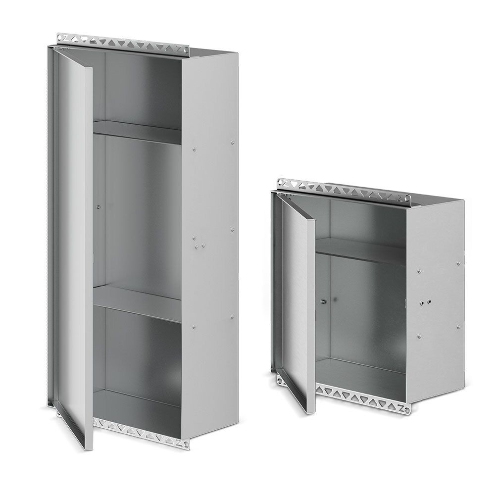 Einbauschrank aus Edelstahl V2A, geschlossen