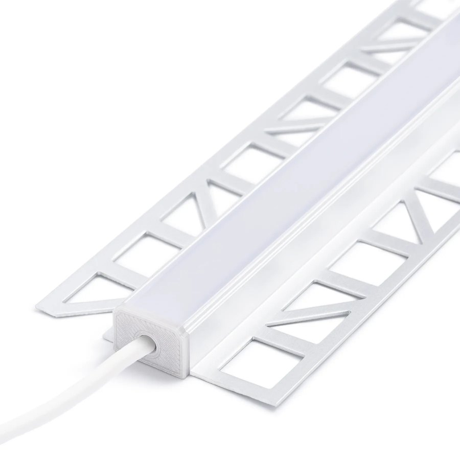Aluminiumprofil mit zweiseitigem Schenkel und LED-Abdeckung
